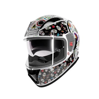 Shiro SH-605 Skull Candy Kapalı Motosiklet Kaskı