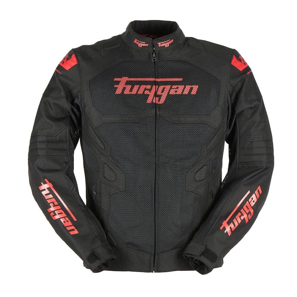 Furygan Atom Vented Evo Yazlık Motosiklet Ceketi Siyah Kırmızı