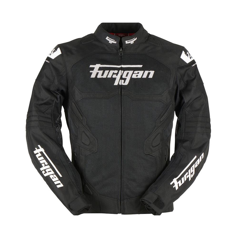 Furygan Atom Vented Evo Yazlık Motosiklet Ceketi Siyah Beyaz