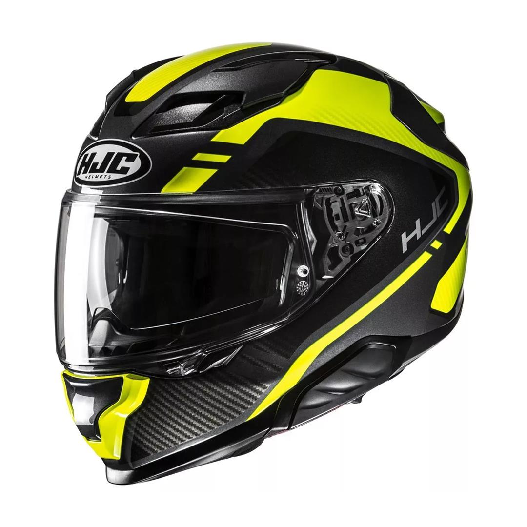 HJC F71 Tozz MC3H Kapalı Motosiklet Kaskı Siyah Neon Sarı