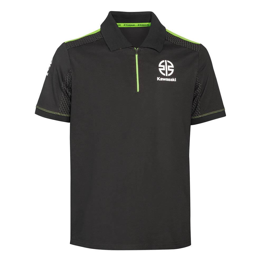 Kawasaki Erkek Polo Yaka Tişört Siyah/Yeşil