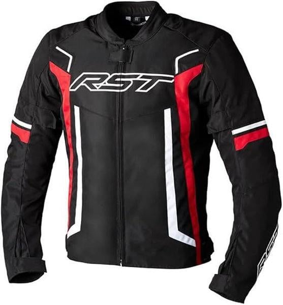 RST Pilot Evo Mevsimlik Motosiklet Ceketi Siyah Beyaz Kırmızı