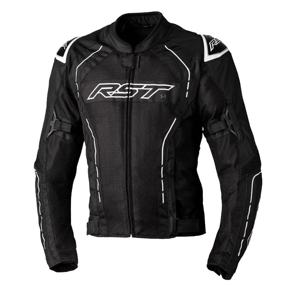 RST S1 MESH YAZLIK MOTOSİKLET CEKETİ SİYAH BEYAZ