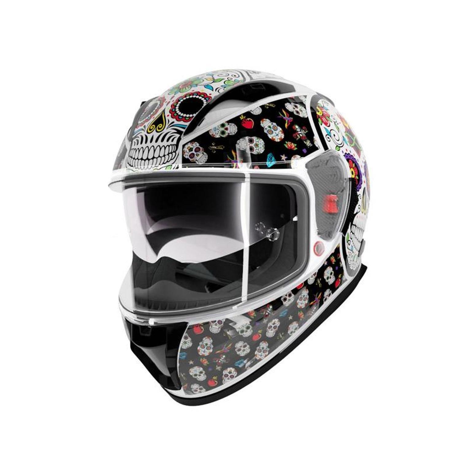 Shiro SH-605 Skull Candy Kapalı Motosiklet Kaskı
