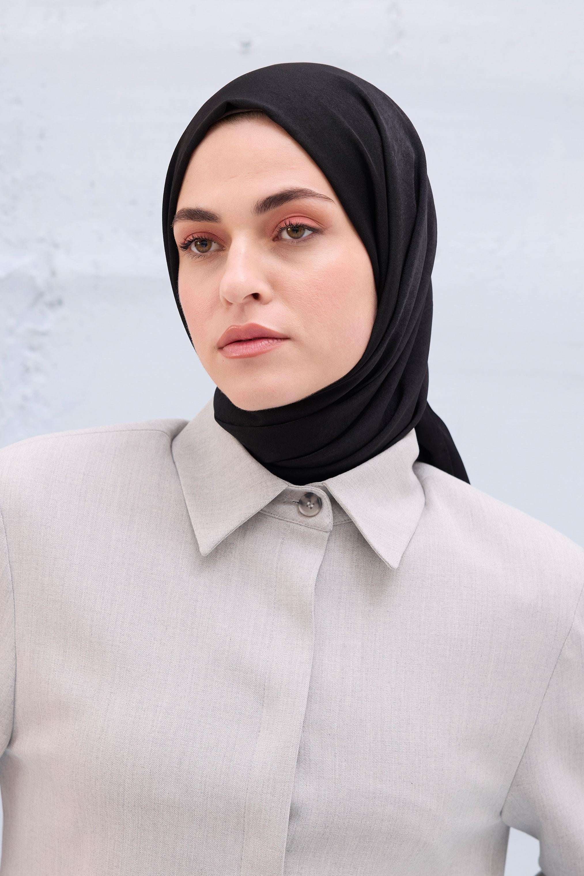 DÜZ PREMİUM ŞAL SİYAH