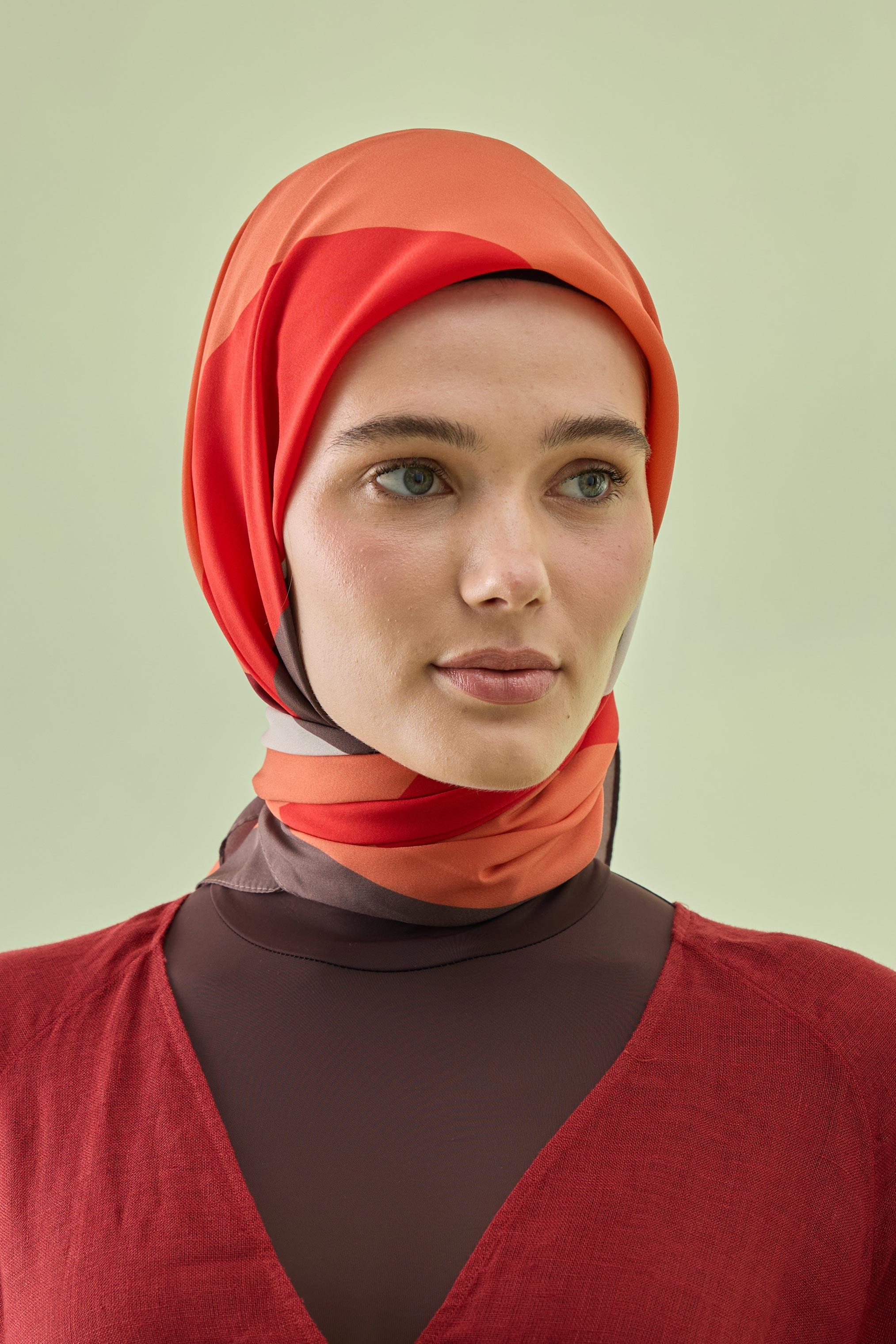 GOLD GRAFİK EŞARP ŞEFTALİ