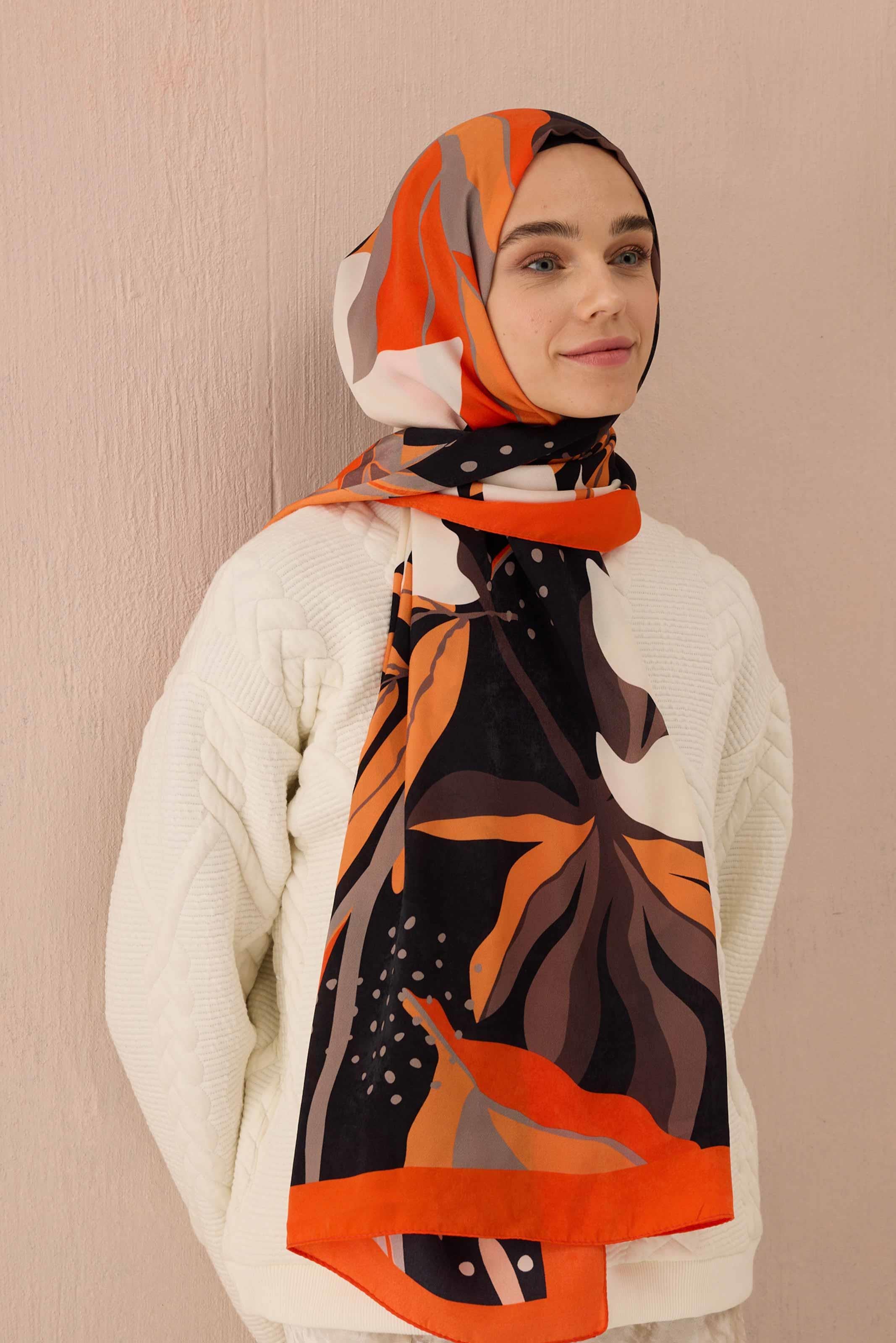 LOTUS PREMİUM ŞAL TURUNCU