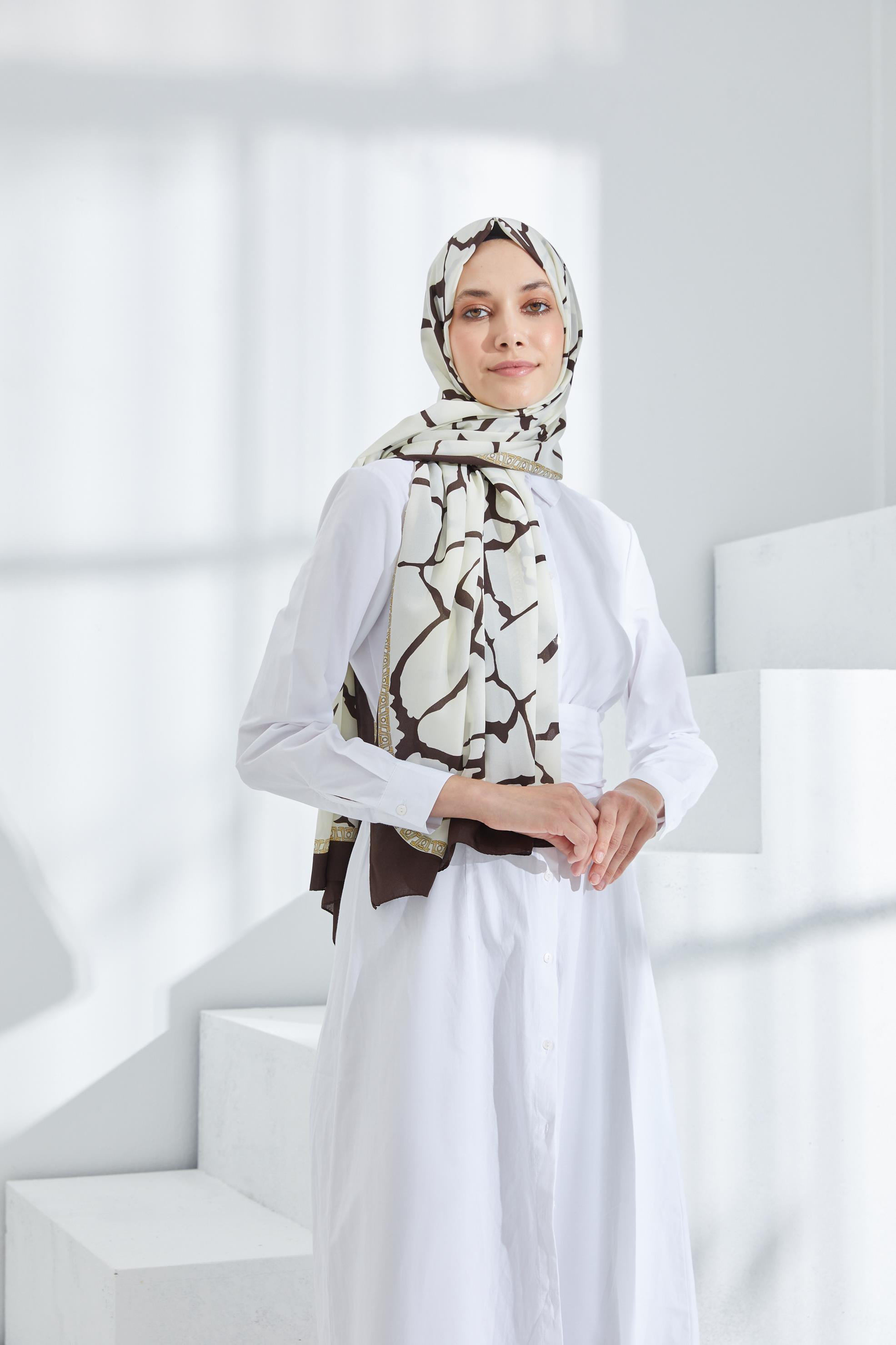 DİJİ MEDİNE TAŞ DESEN KAHVERENGİ