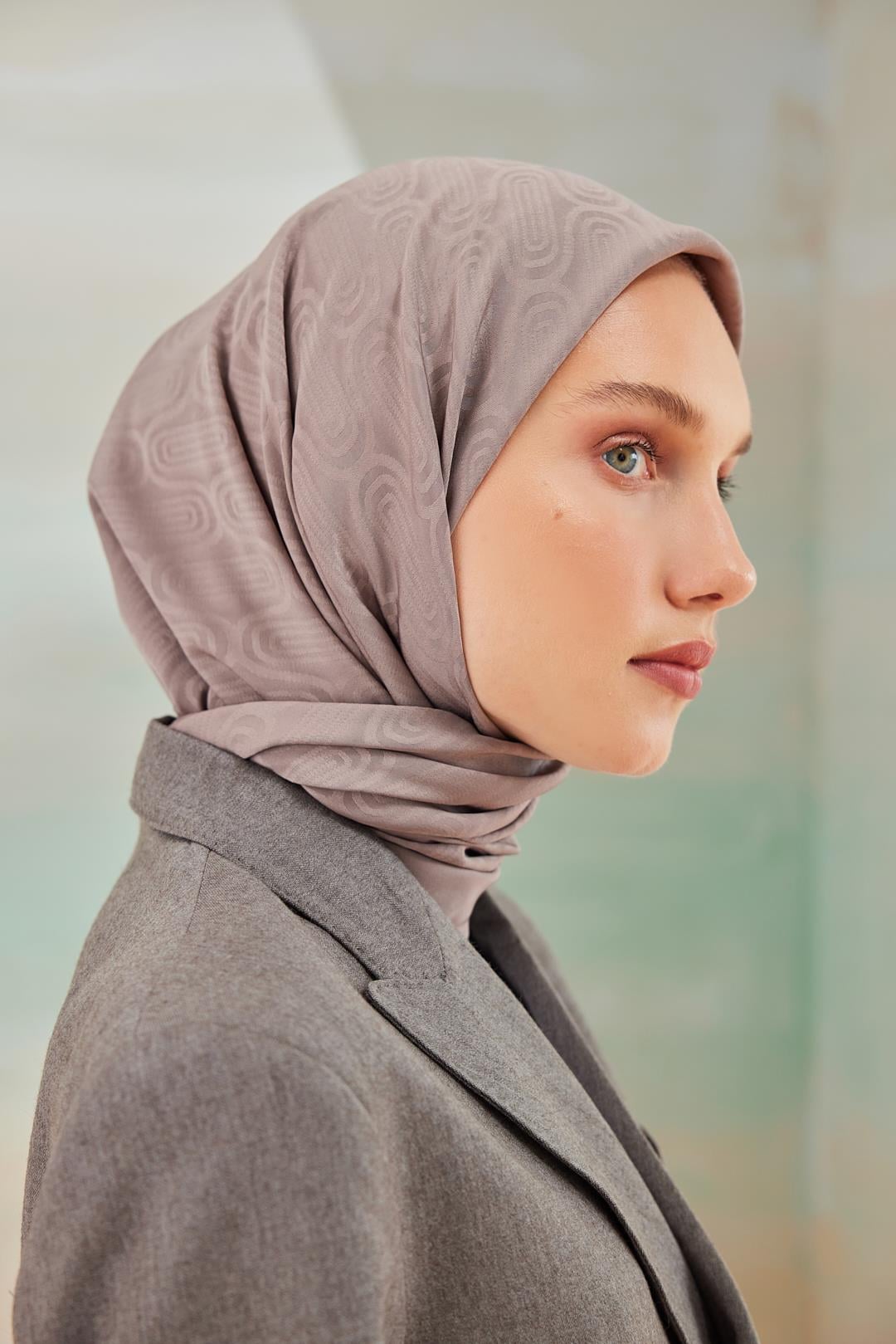 DÜZ CAPRİ SARMAL EŞARP KOYU VİZON