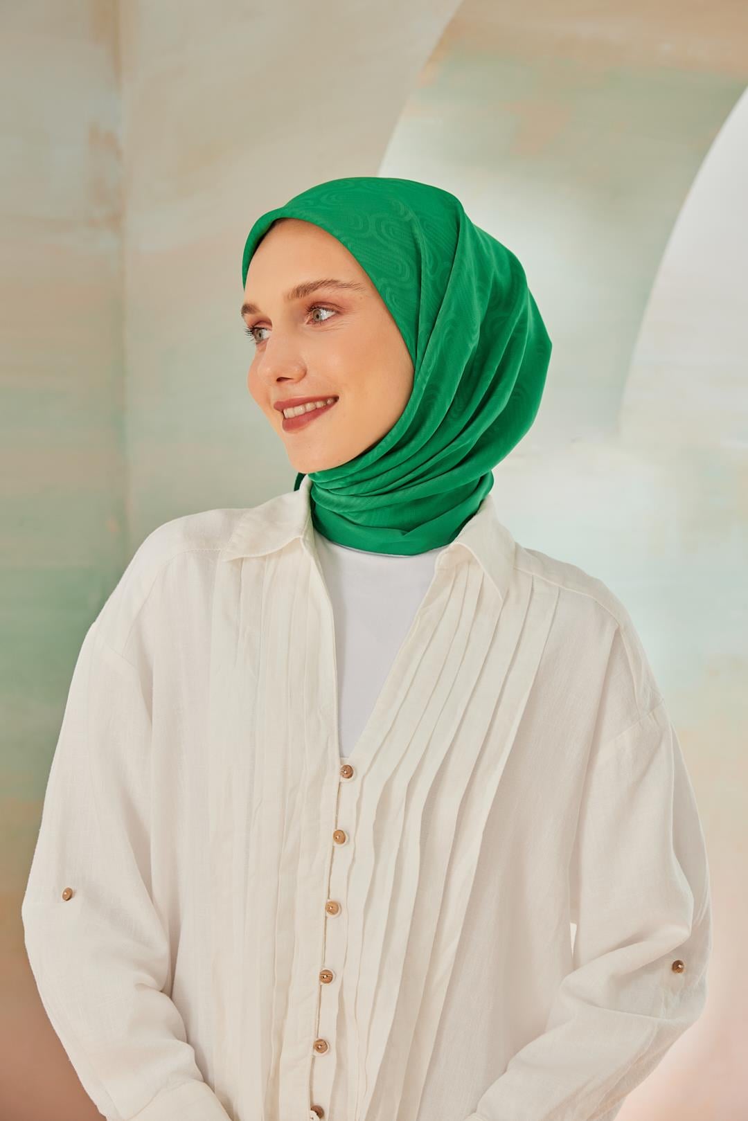 DÜZ CAPRİ SARMAL EŞARP YEŞİL