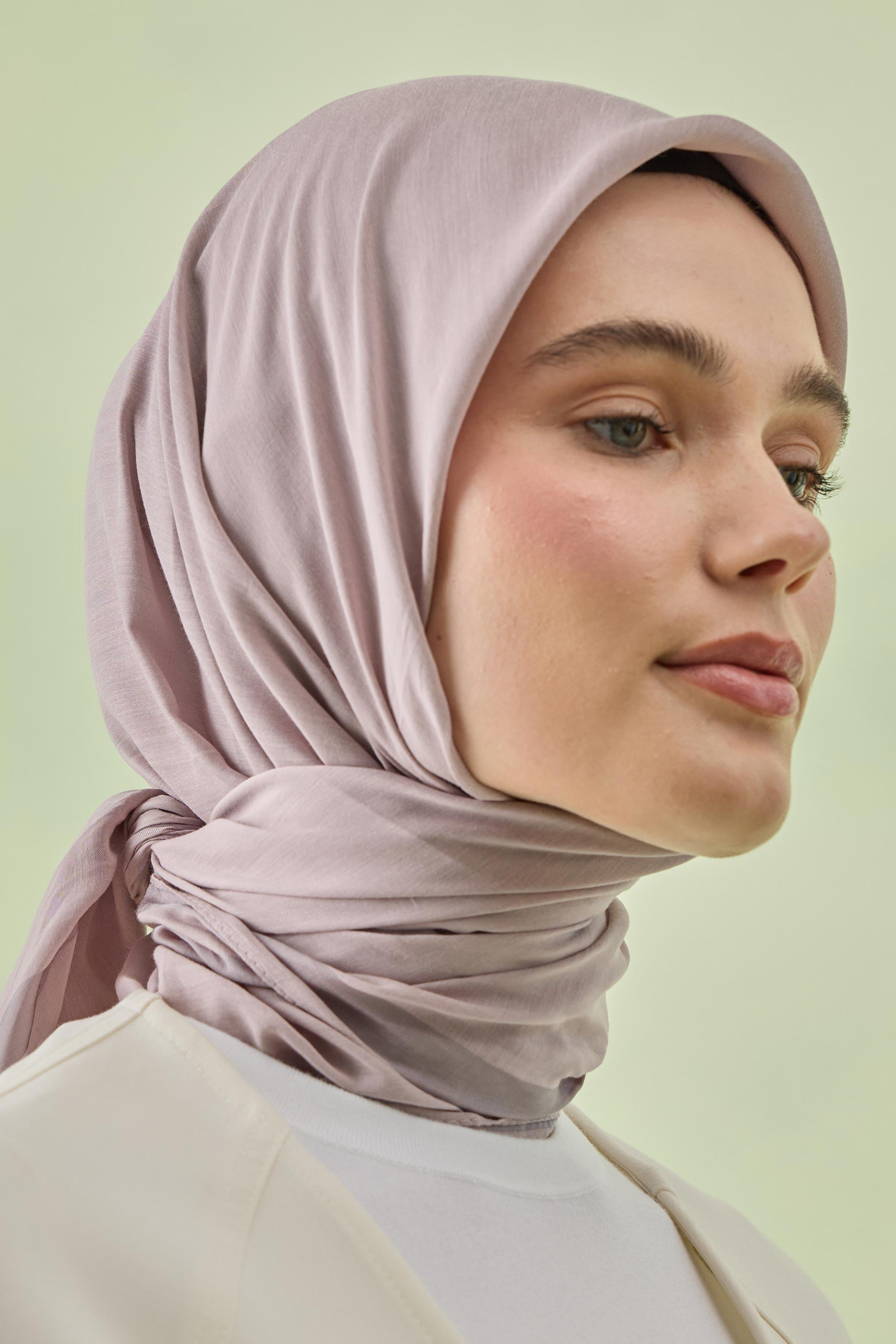 DÜZ PAMUK İPEK EŞARP TOZ PEMBE