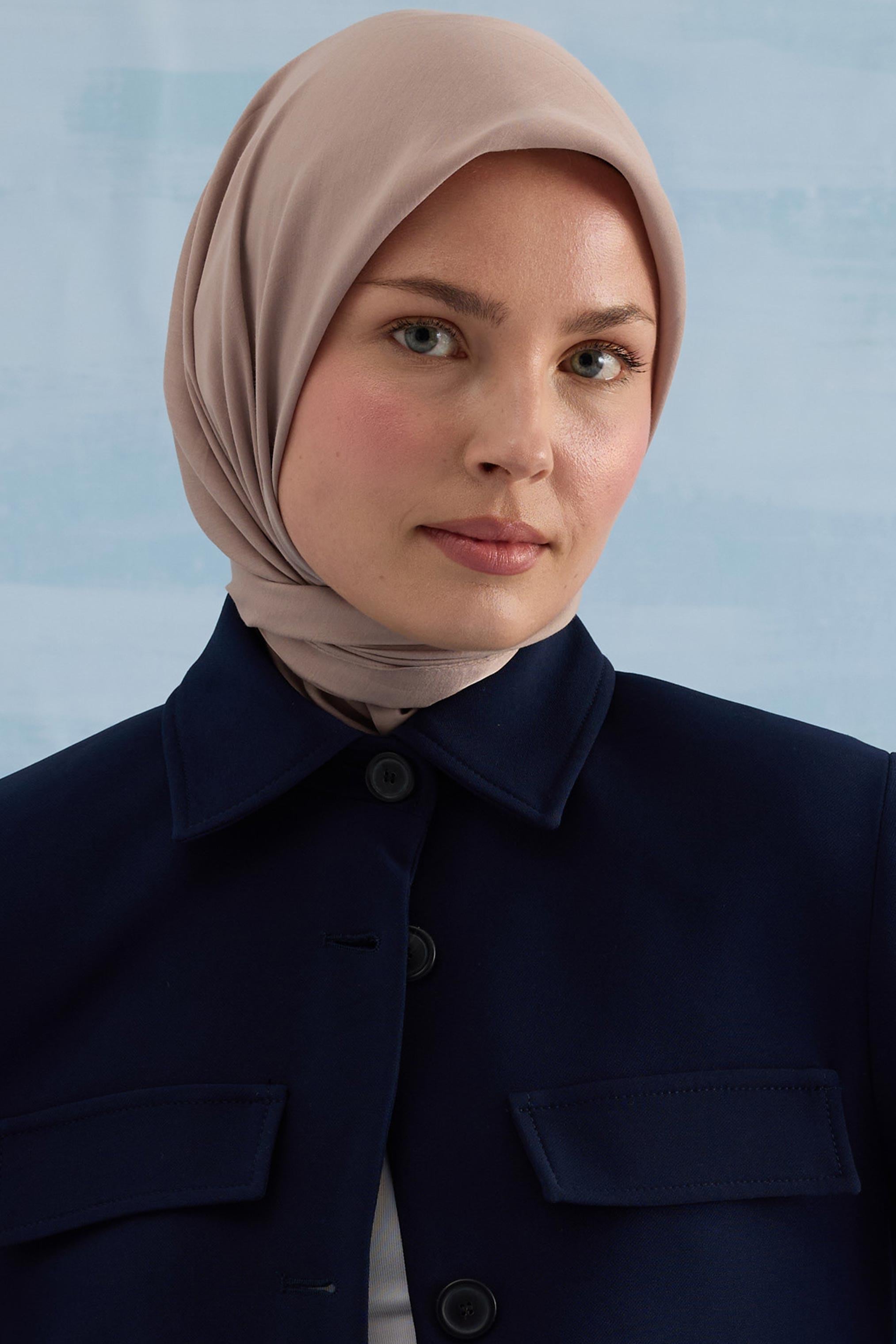 DÜZ PAMUK İPEK EŞARP VİZON