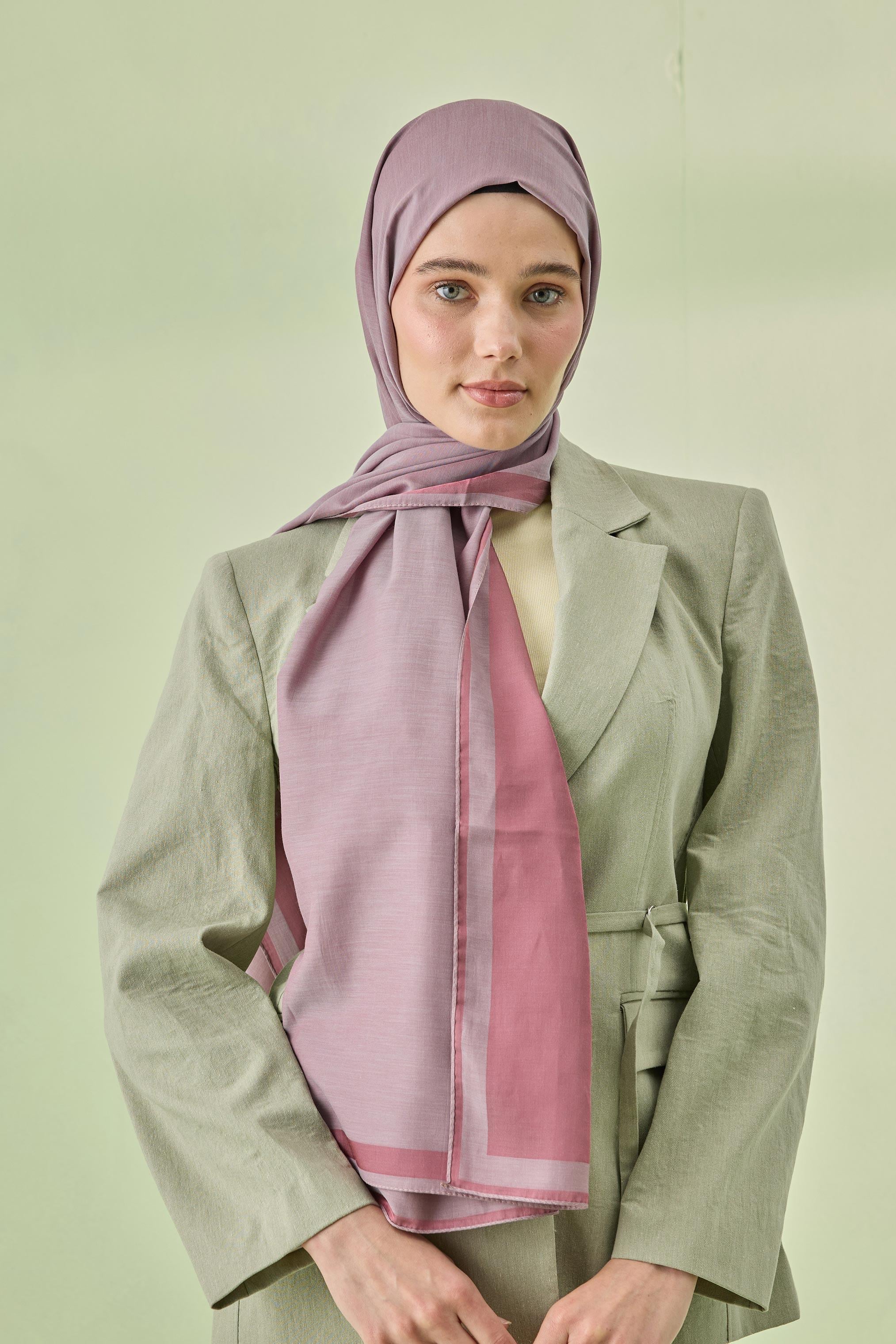 DÜZ PAMUK İPEK ŞAL PEMBE