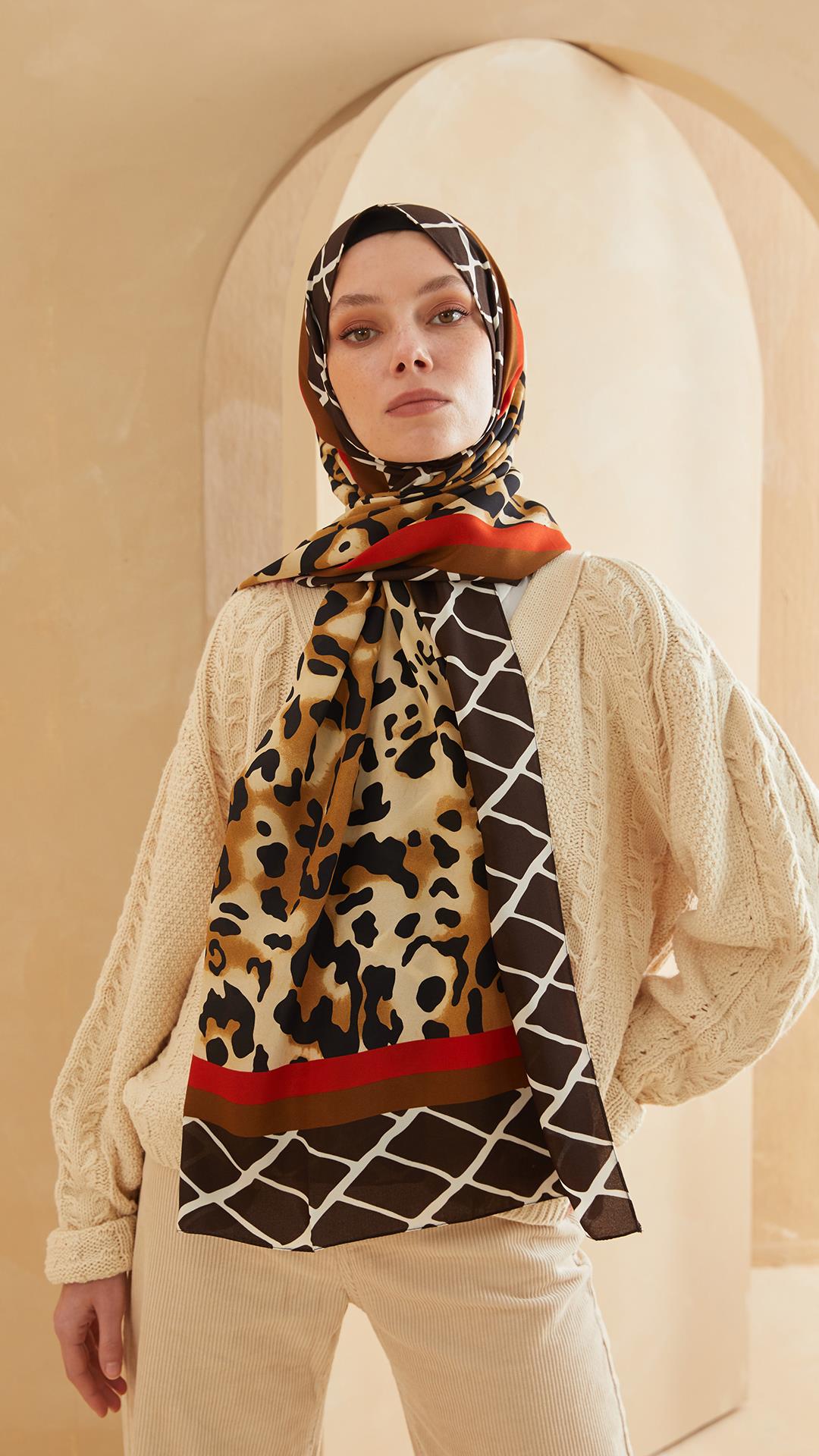 GEOMETRİK LEOPAR KAHVERENGİ