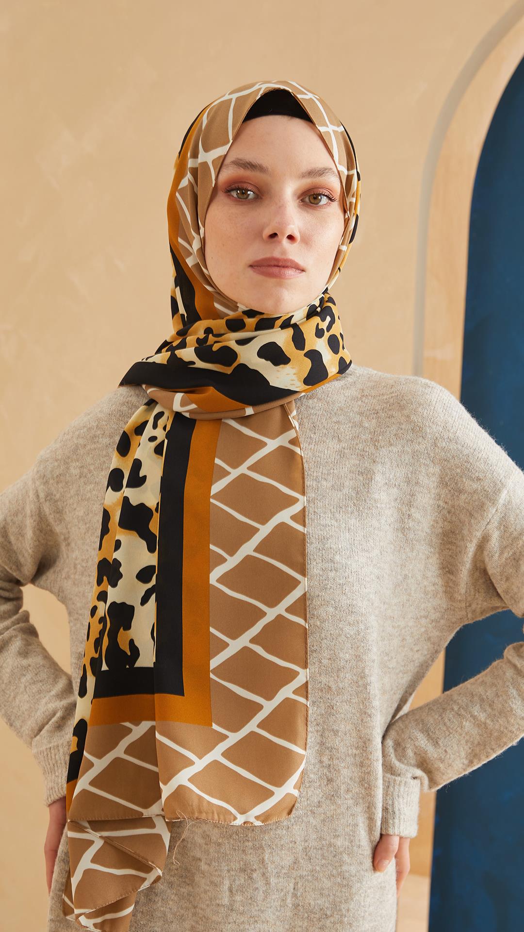 GEOMETRİK LEOPAR SARI