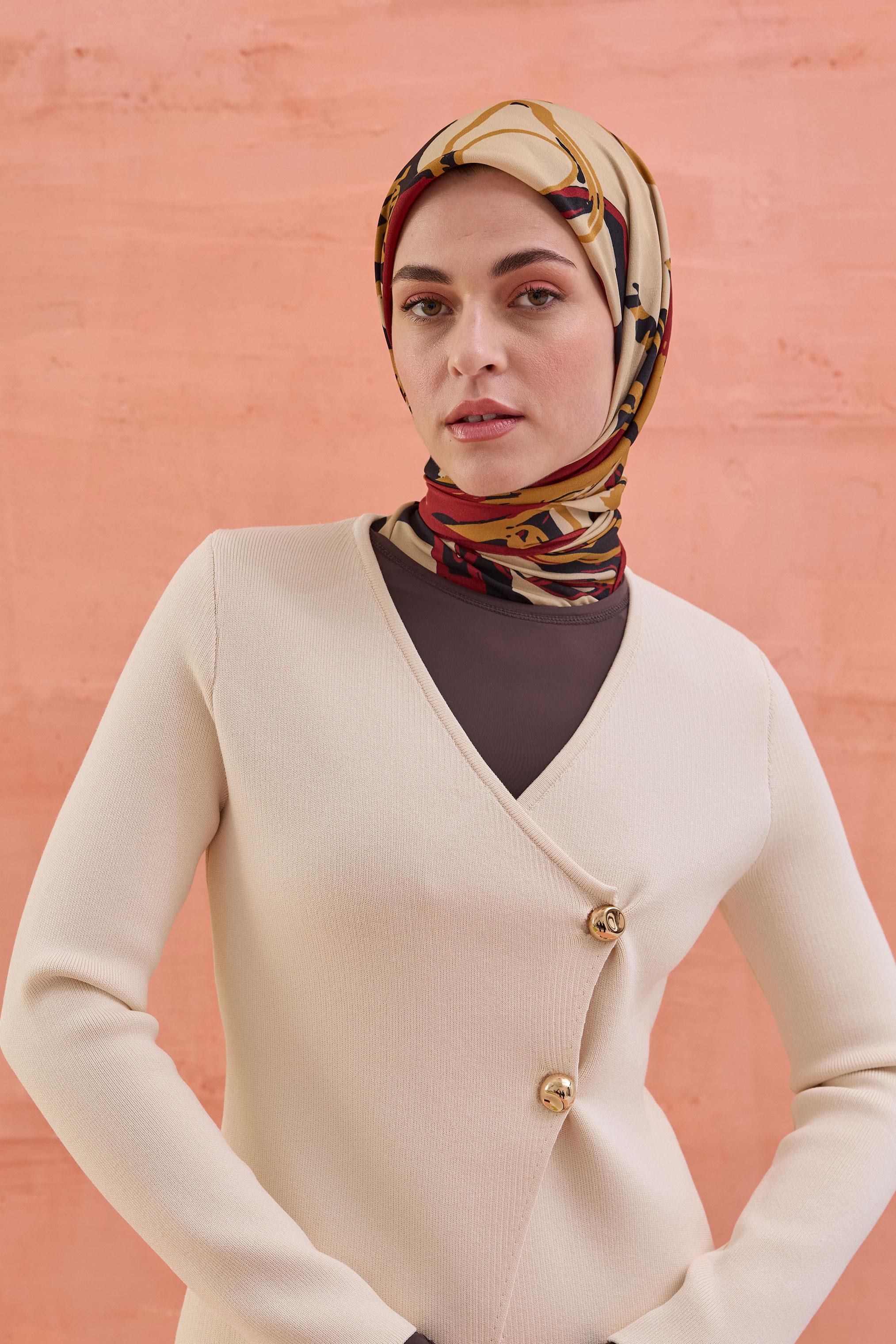 GOLD LATİN EŞARP BORDO