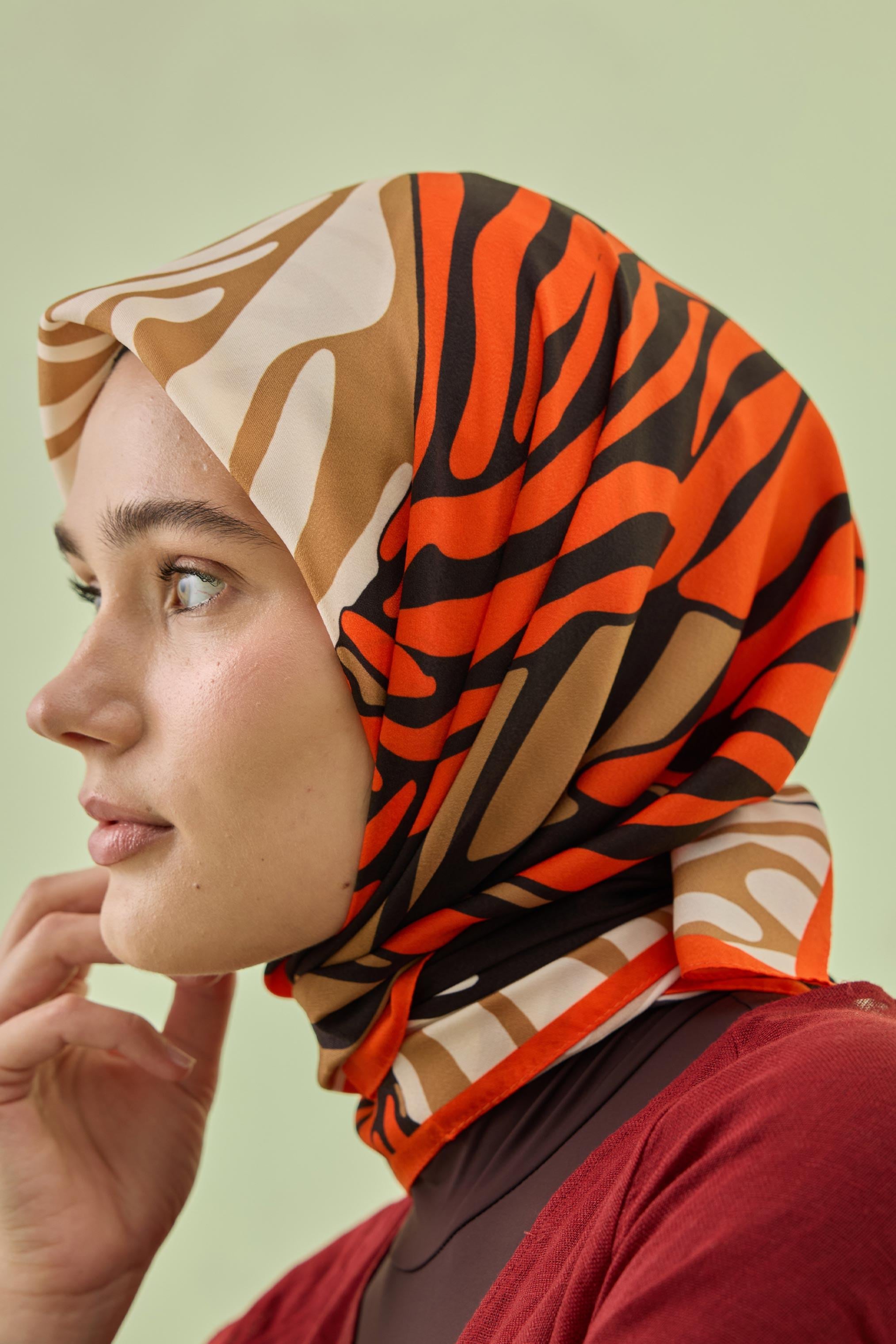 GOLD ZEBRA  EŞARP TURUNCU