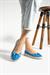 Marina Mavi Süet Hakiki Deri Kadın Ayakkabı
