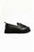 Siyah Miche Hakiki Deri Kadın Loafer Ayakkabı
