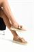 Toz Pembe Atte Toka Detaylı Hakiki Deri Kadın Günlük Ayakkabı