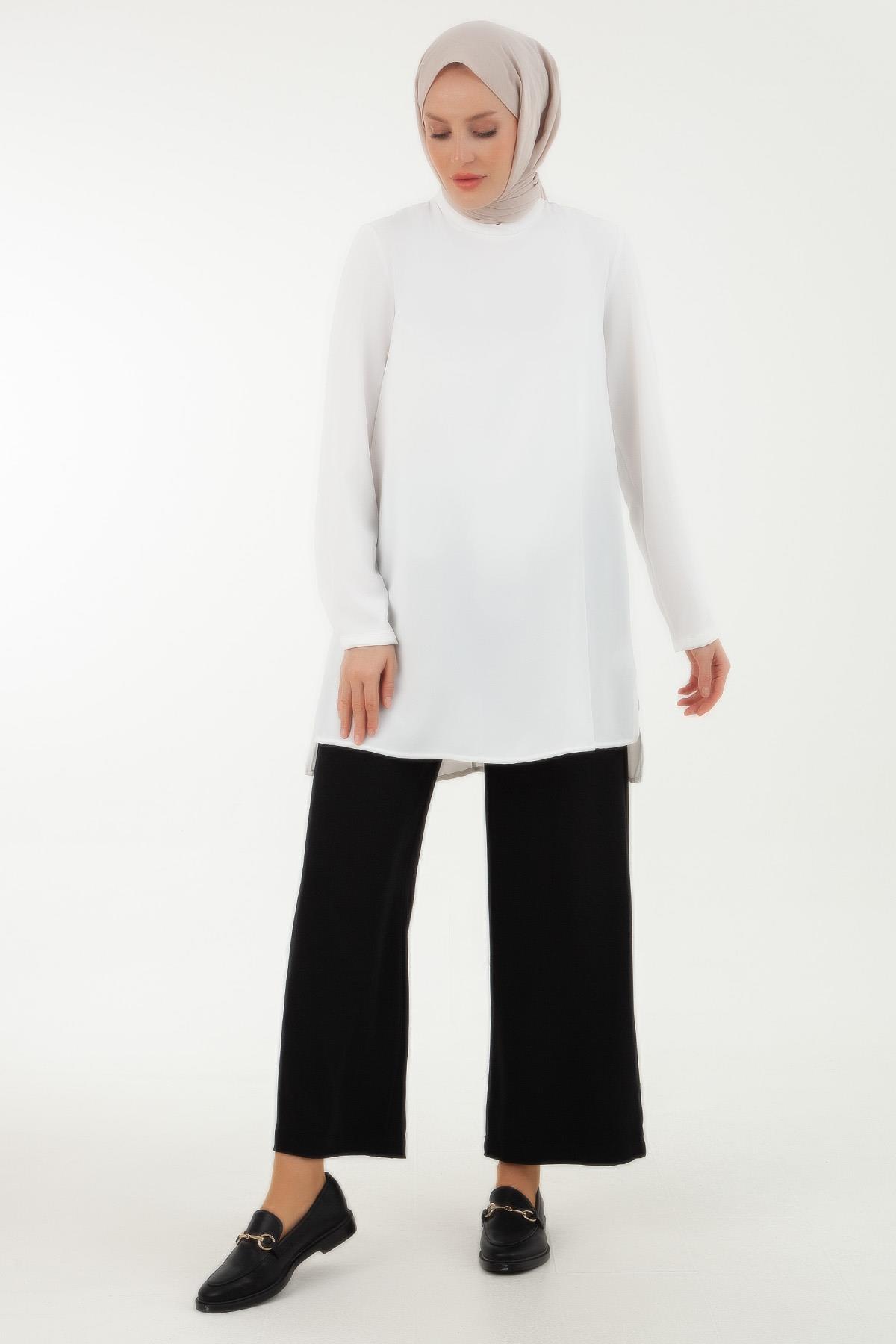 ARMİNE TREND Bol Paça Cepli Fermuarlı Pantolon Siyah 23KT204