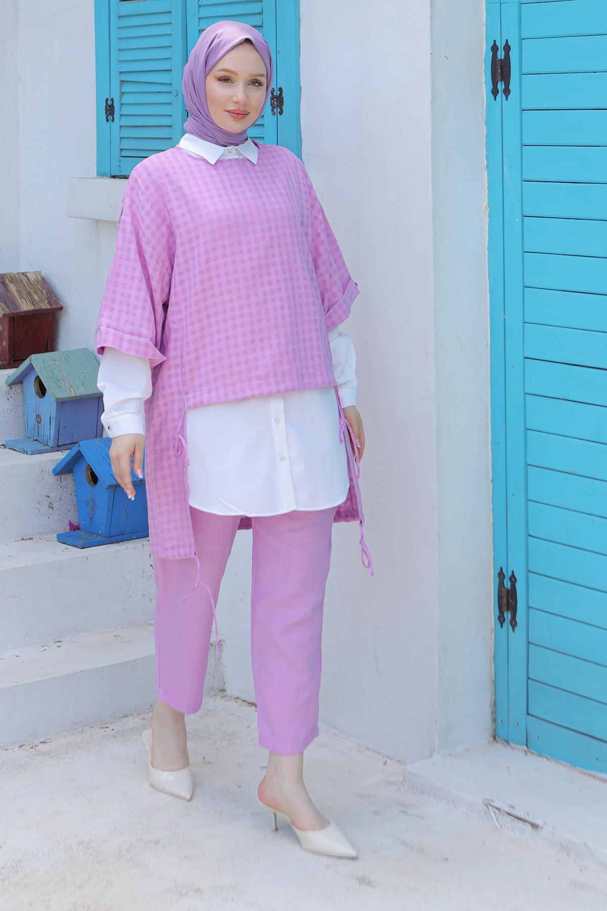 ARMİNE TREND Üçlü Takım Pembe 24YT623