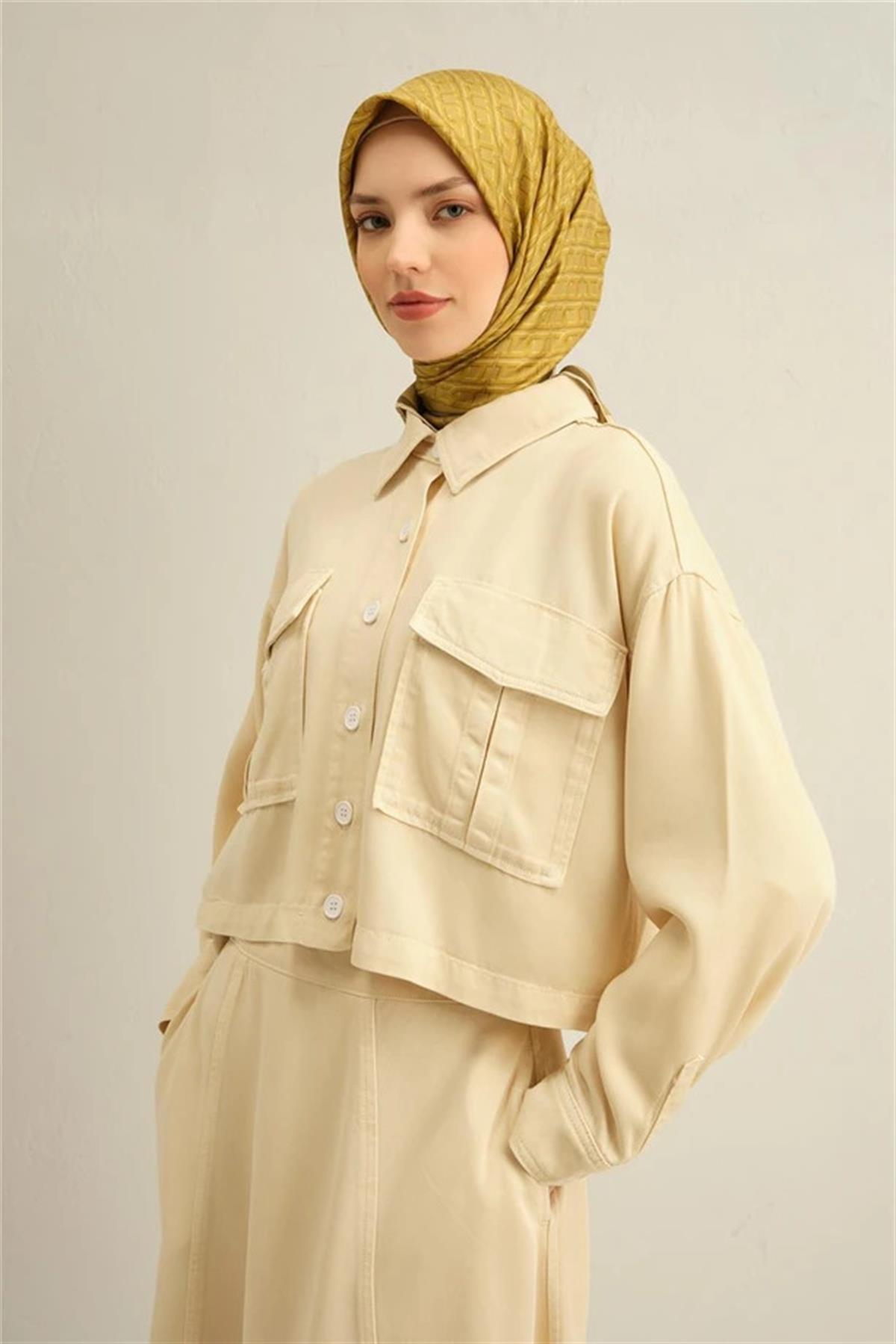 Armine Desenli Saf İpek Twill Eşarp 9301--32