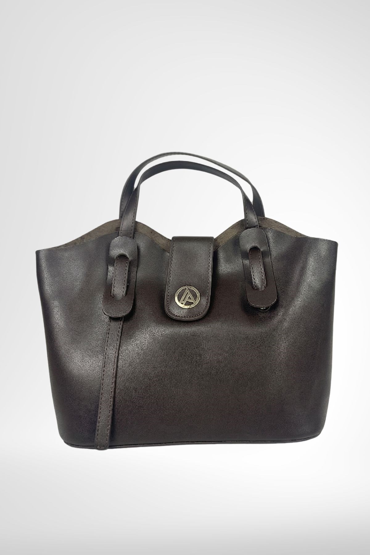 Armine Trend Logolu El Çantası Kahverengi ARM151