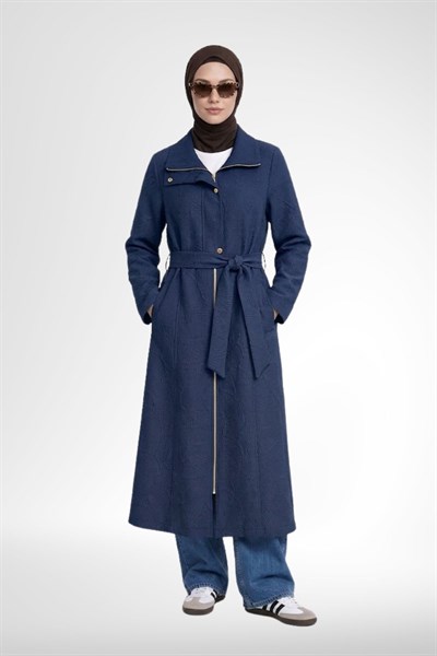 Armine Trend Kendinden Desenli Kap Lacivert 26YT713