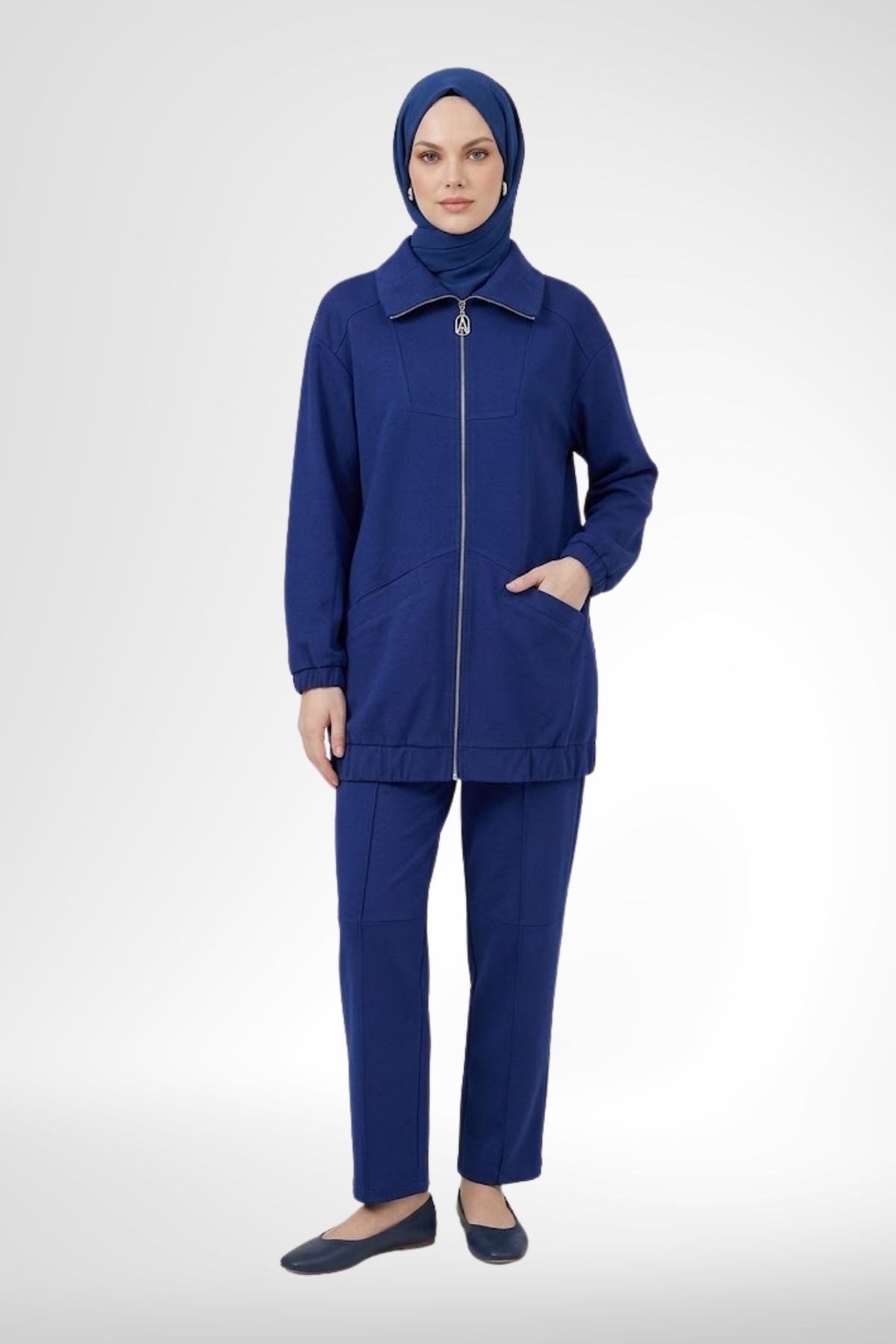 Armine Trend Fermuarlı Spor Kadın Takım İndigo 26YT6103