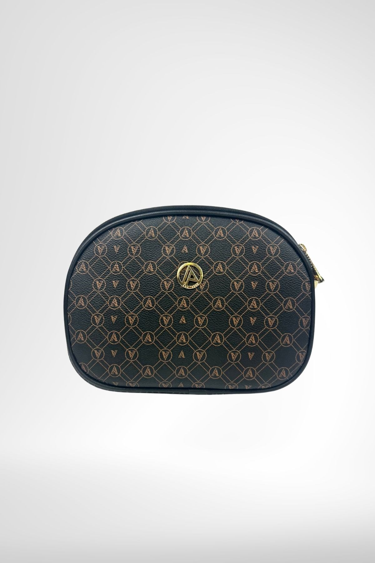 Armine Trend Üç Gözlü Omuz Çantası Siyah Baskılı ARM141