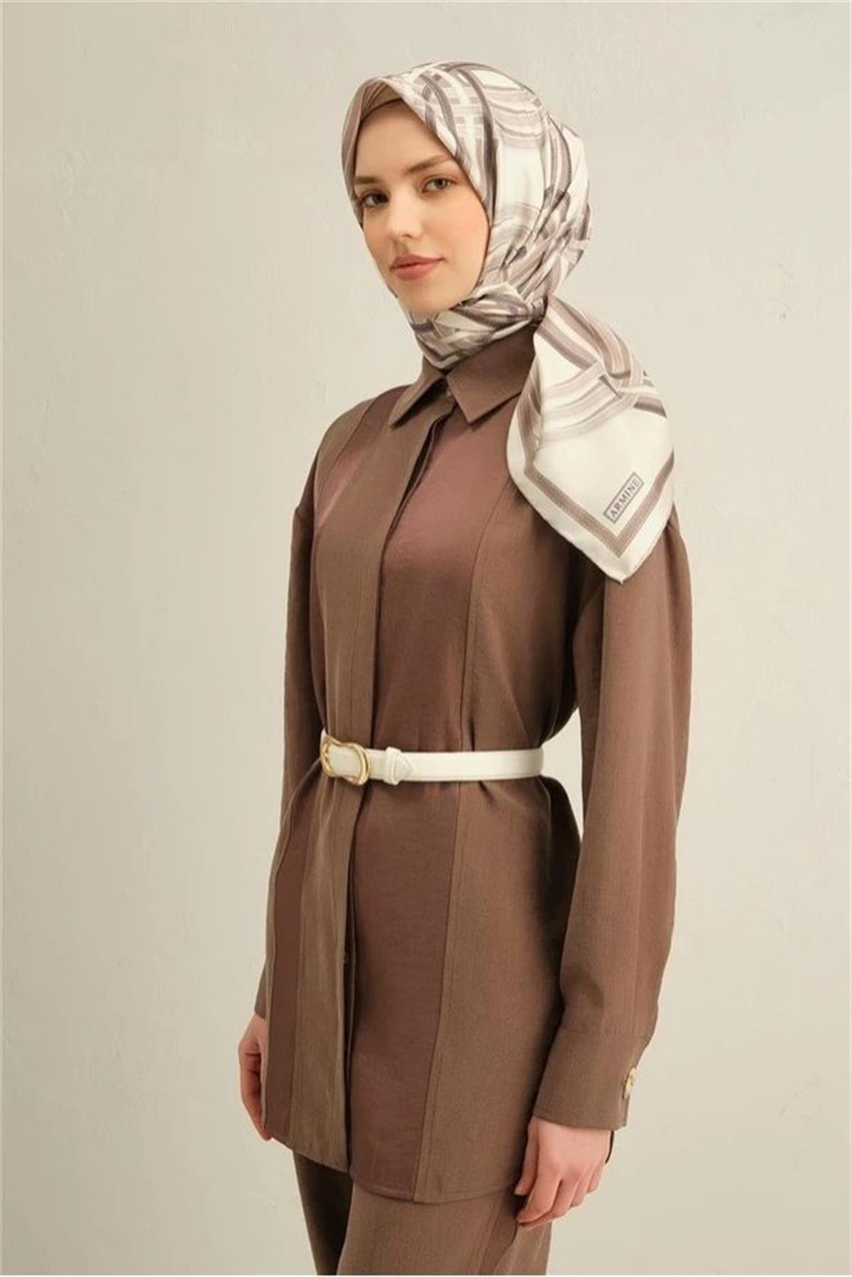 Armine Desenli Saf İpek Sura Eşarp 9333-82