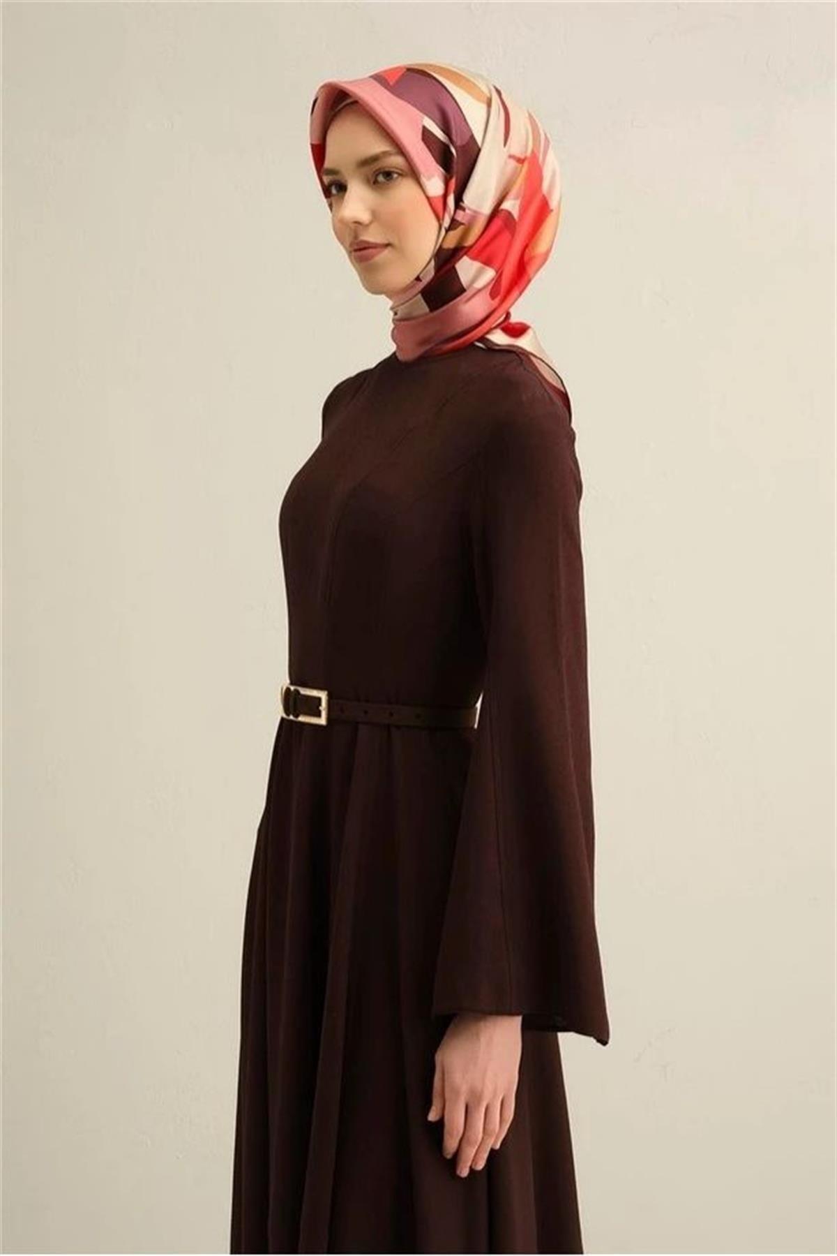Armine Desenli Saf İpek Twill Eşarp 9328--83