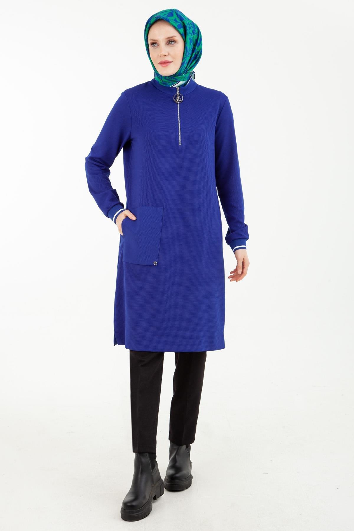 ARMİNE TREND Beli Lastikli Boru Paça Pantolon Siyah 23KTD203