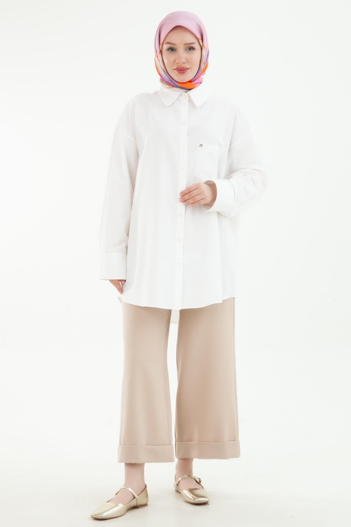 ARMİNE TREND Bol Paça Pantolon Bej 24YT219