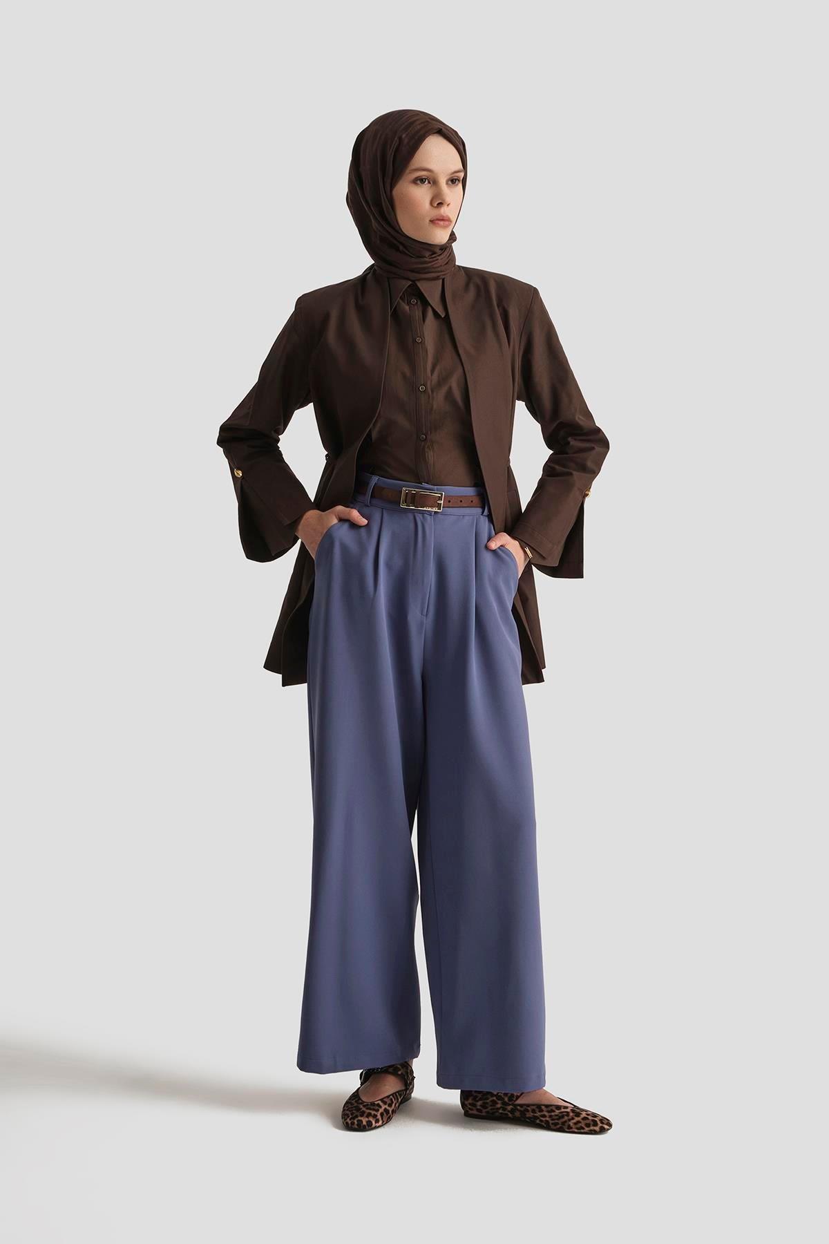 ARMİNE TREND Bol Paça Pantolon Lacivert 25YT210