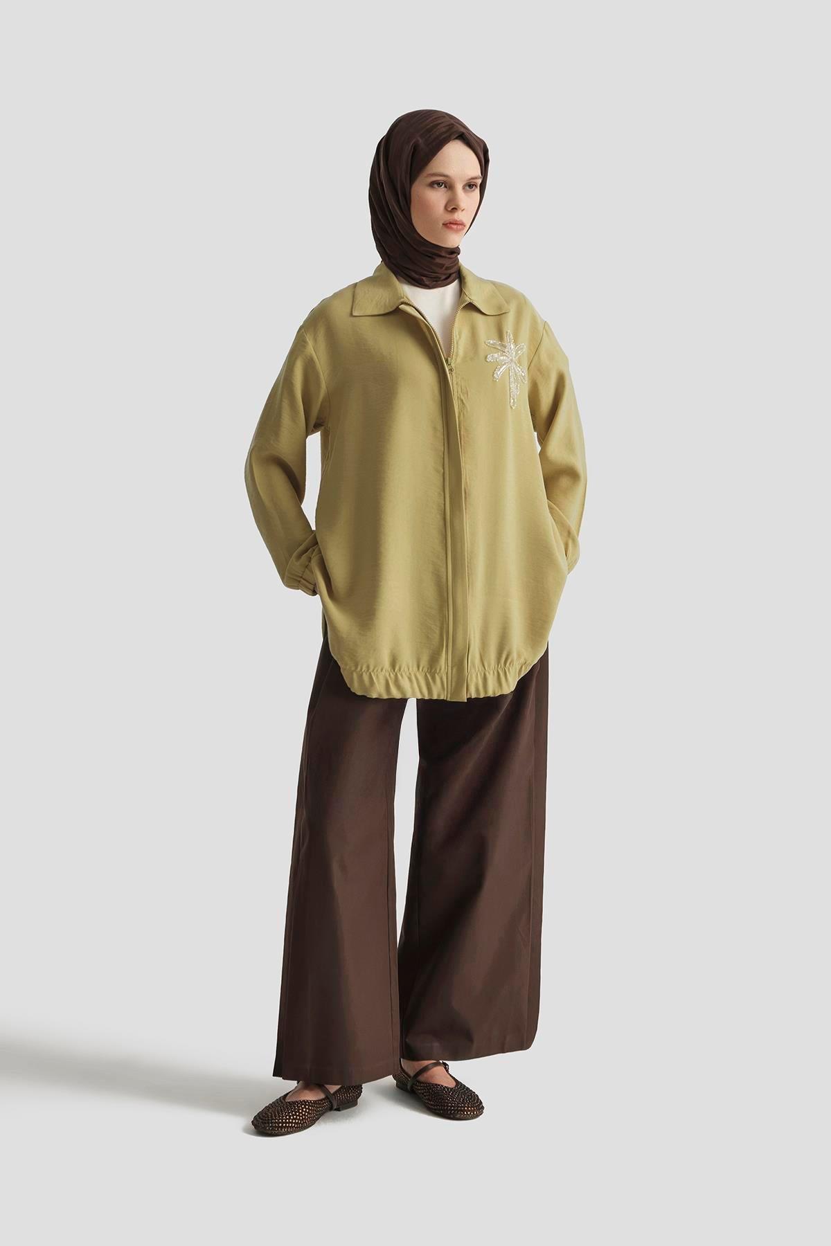 ARMİNE TREND Çiçek Desenli Gizli Fermuarlı Tunik-Asit 25YT466