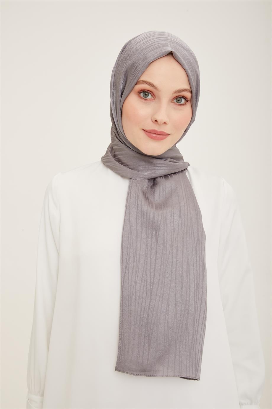ARMİNE TREND Koyu Gri Polyester Şal-22006
