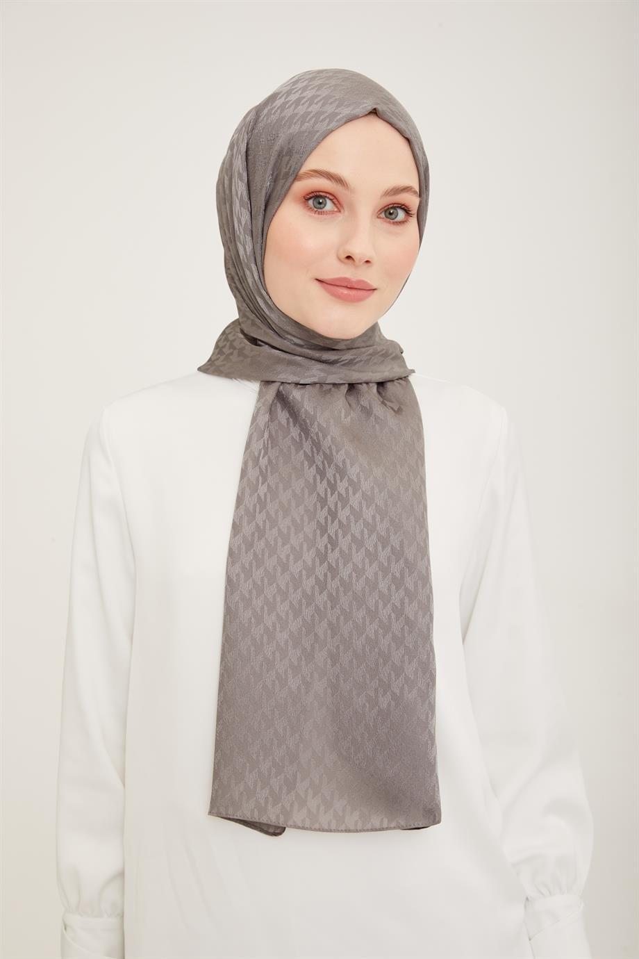 ARMİNE TREND Koyu Gri Polyester Şal-22006