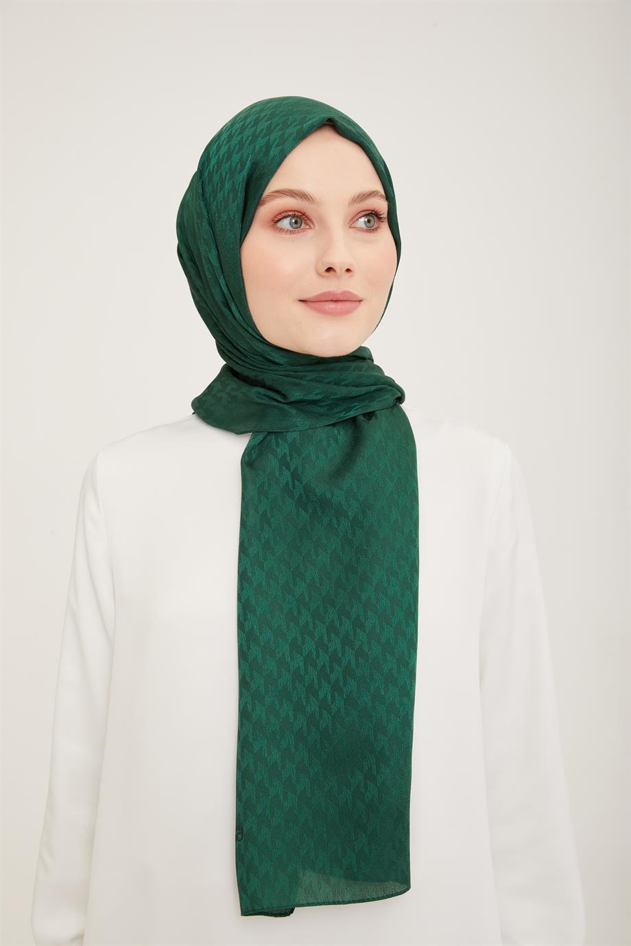 ARMİNE TREND Koyu Yeşil Polyester Şal-22016