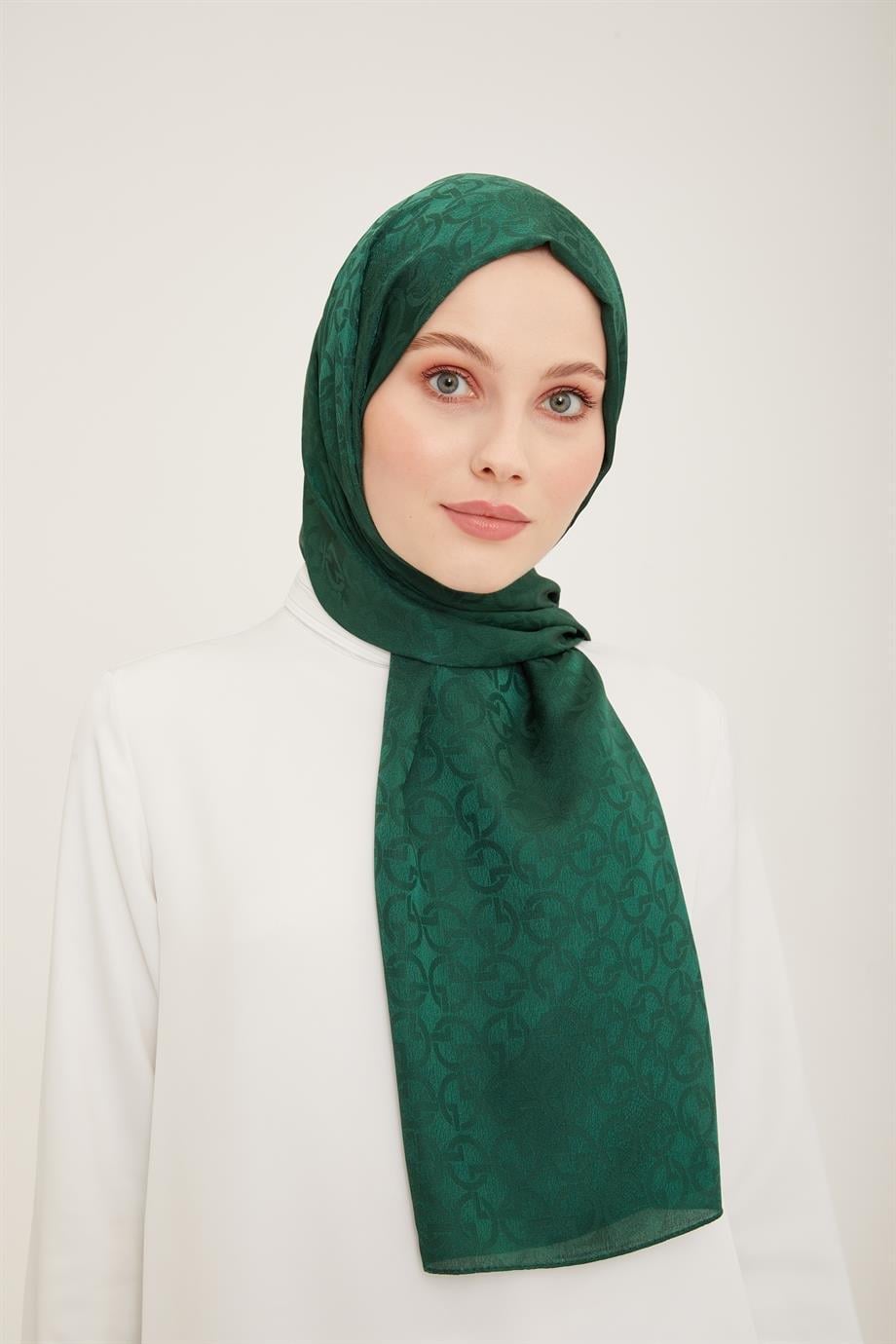 ARMİNE TREND Koyu Yeşil Polyester Şal-22016