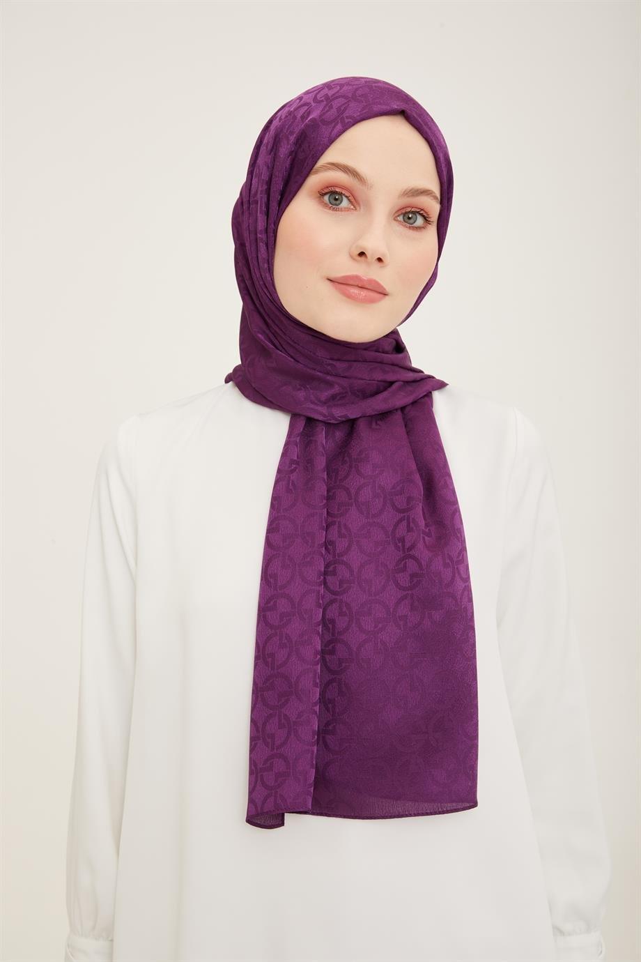 ARMİNE TREND Mor Polyester Şal-21086