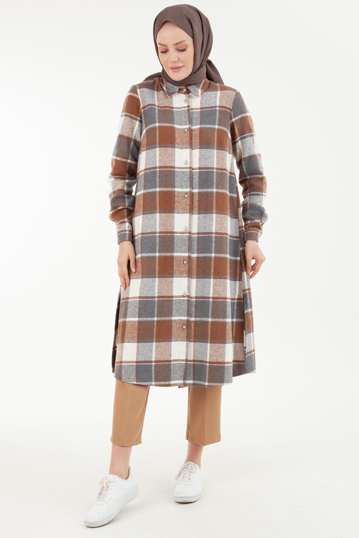 ARMİNE TREND Oduncu Model Tunik-Taba 23KT410