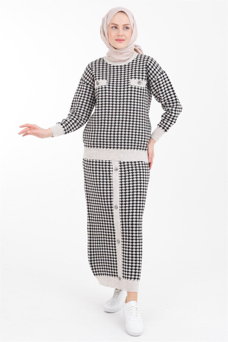 ARMİNE TREND Takım 22KD4214-Taş