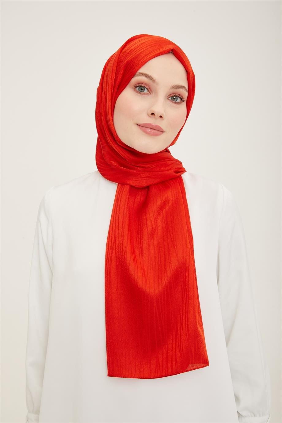 ARMİNE TREND Turuncu Polyester Şal-21219