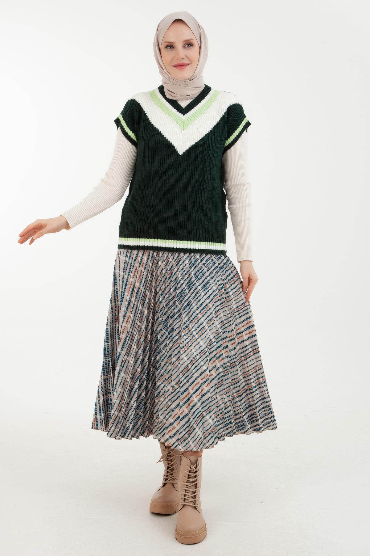 ARMİNE TREND V Yaka Süveter-Nefti 22KD4212