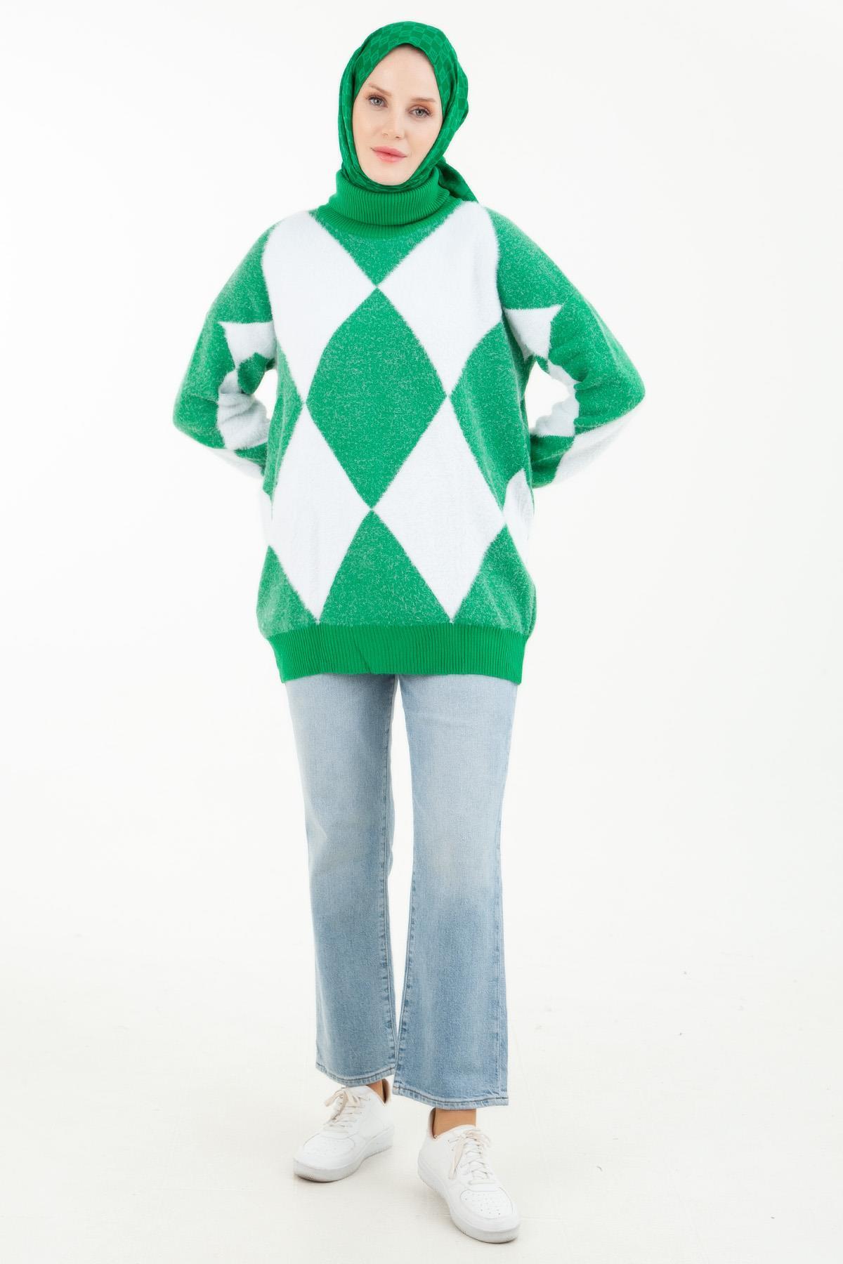 Armine Tunik 22KD4235-Yeşil