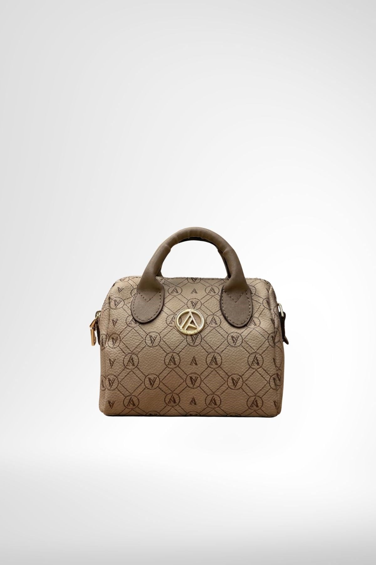 Armine Trend Omuz Askılı ve Mini El Çantası-Vizon Baskılı ARM136