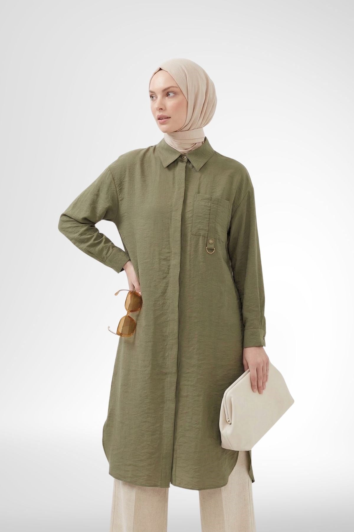 Armine Trend Uzun Tunik Haki 26YT419