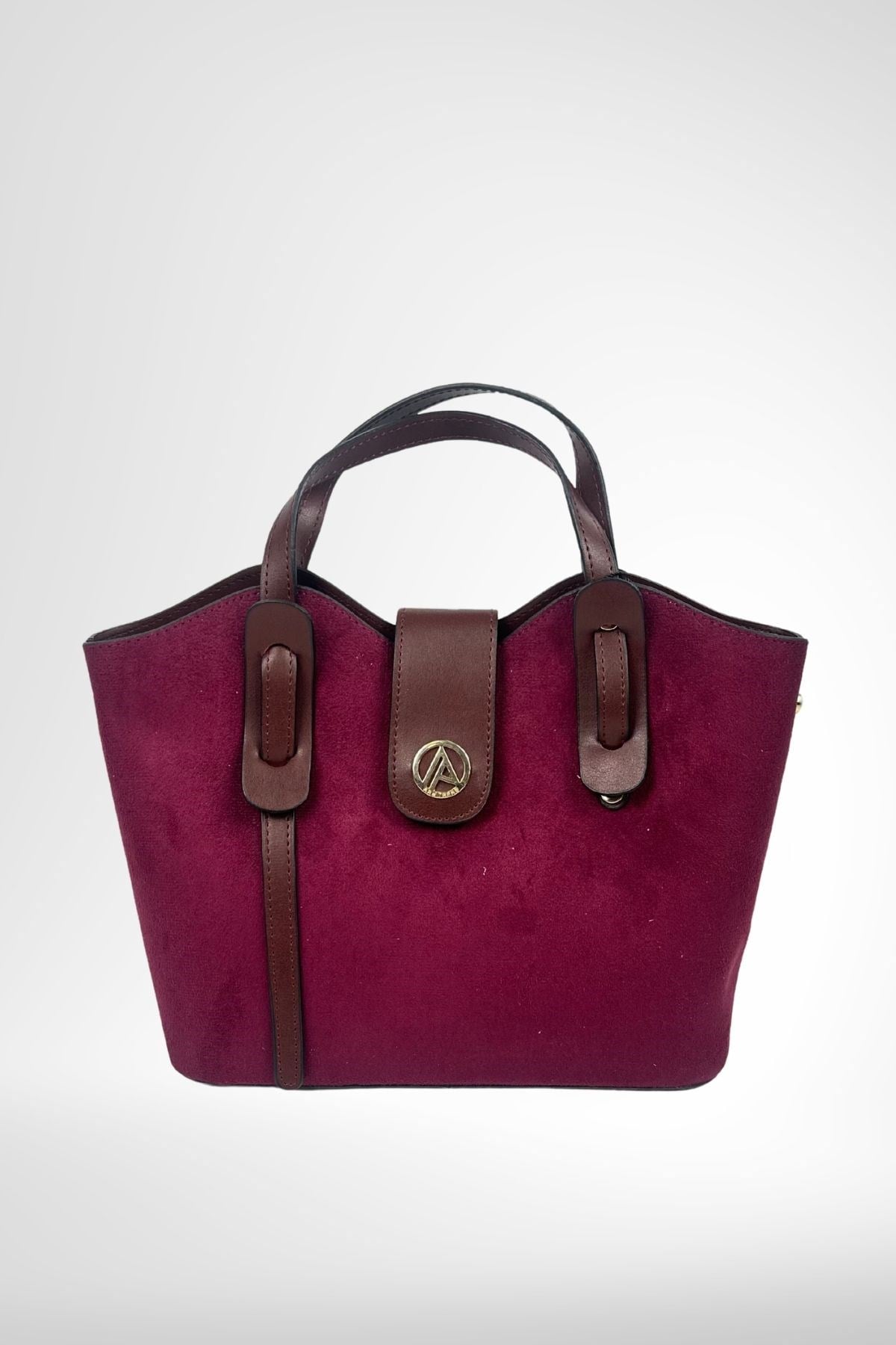 Armine Trend Logolu El Çantası Bordo Süet ARM151